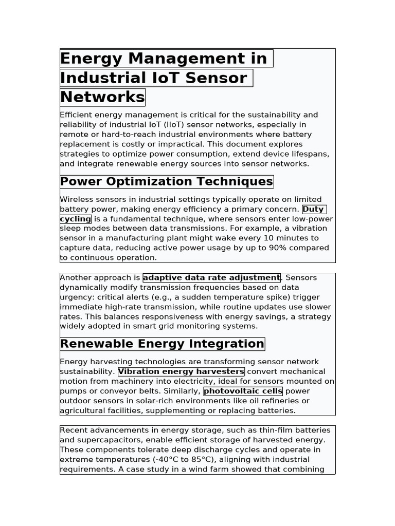 Energy Management in Industrial IoT | PDF | Internet Of Things ...