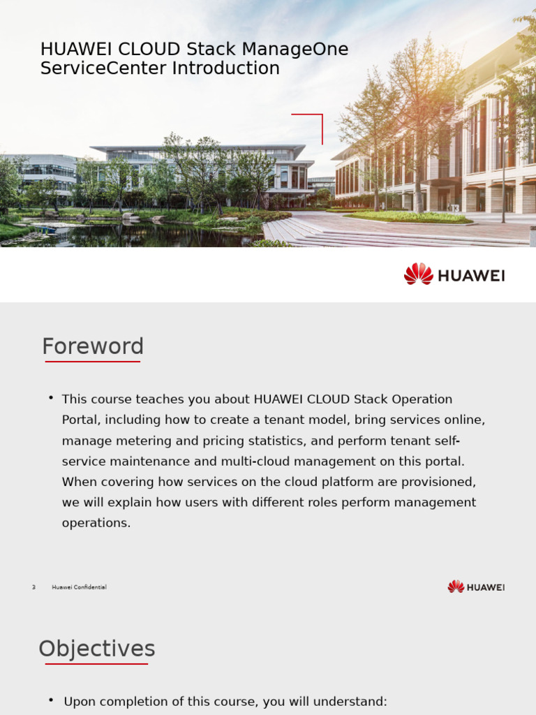 07 HUAWEI CLOUD Stack ManageOne ServiceCenter Introduction | PDF ...