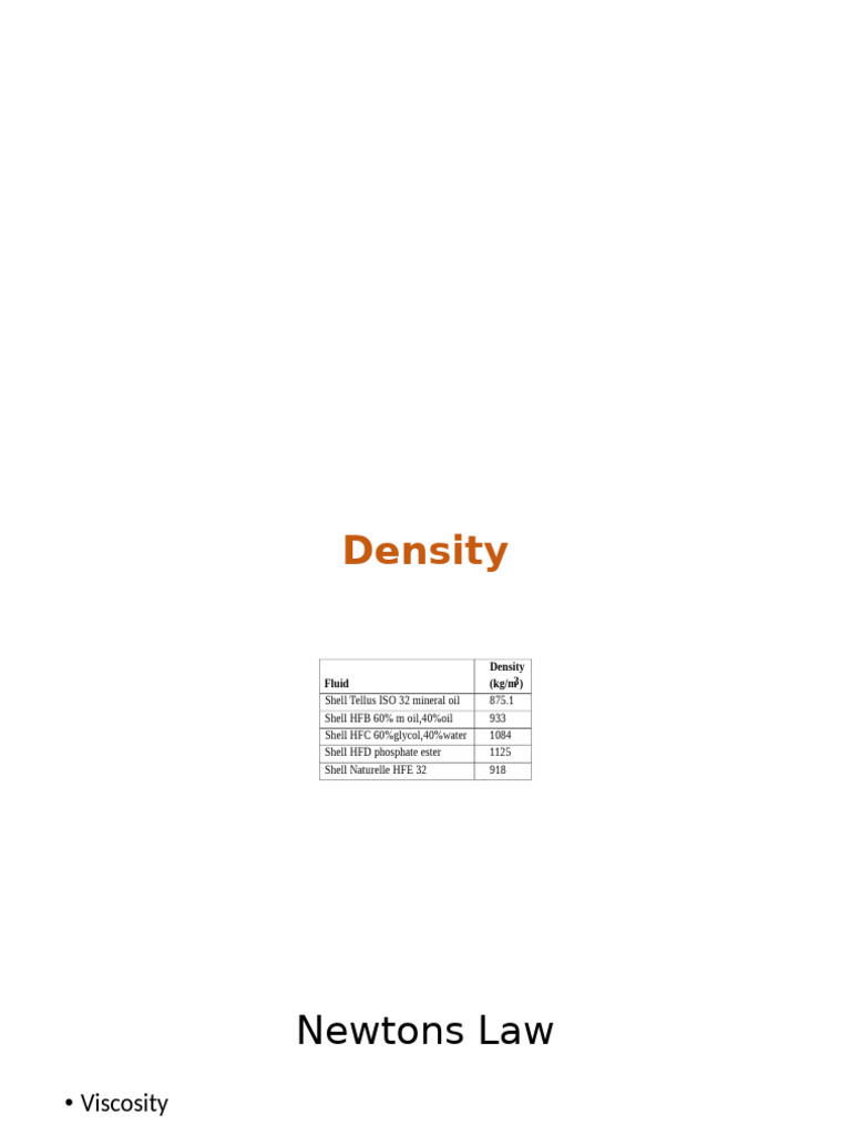 Fluid Density and Viscosity Analysis | PDF