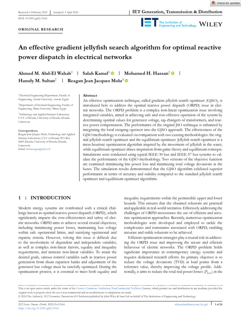 IET Generation Trans Dist - 2024 - Abd El Wahab - An Effective Gradient ...
