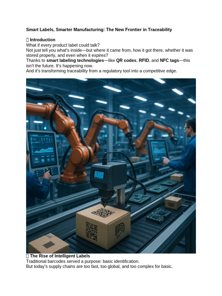 Smart Labels Transforming Material Handling | PDF | Radio Frequency ...