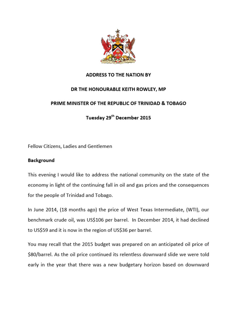 Trinidad and Tobago Economic Outlook 2015 | PDF | Government Spending ...