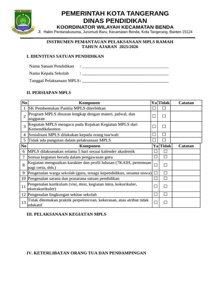 Panduan MPLS Ramah Sekolah 2025/2026 | PDF