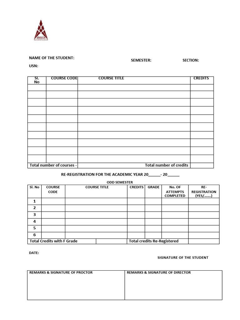 BMS Architecture Course Registration 2025-26 | PDF