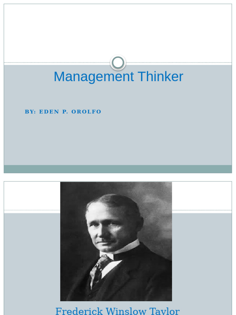 Taylorism: Foundations of Efficiency | PDF