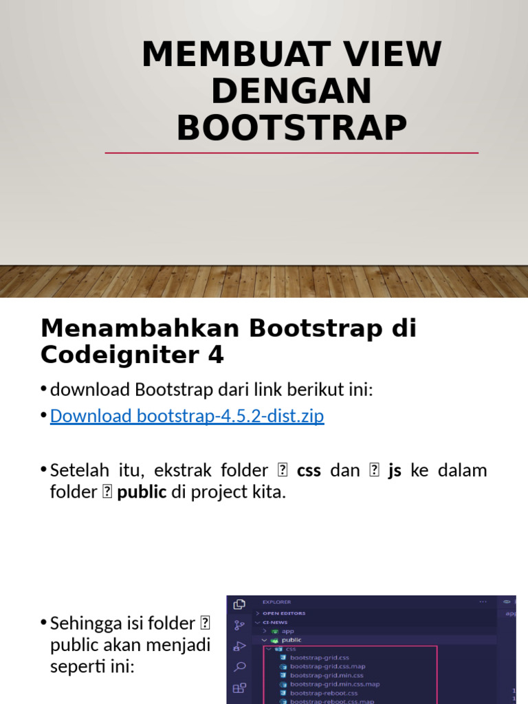 Cara Membuat View Bootstrap di CodeIgniter | PDF