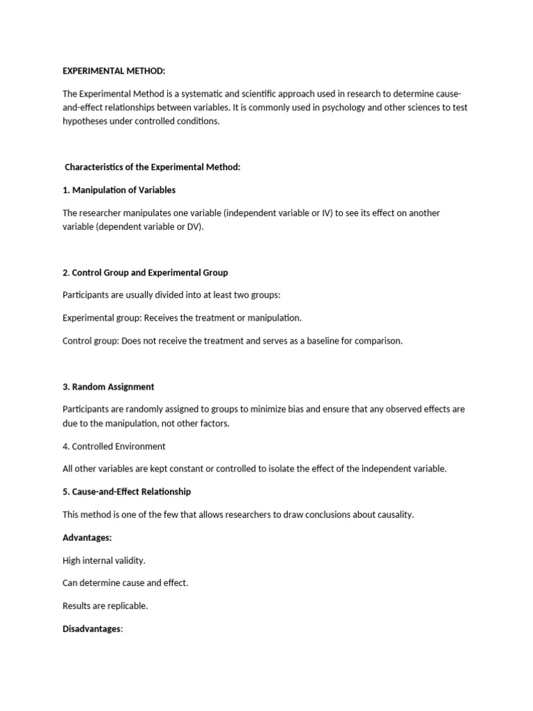 Importance of Random Assignment in Experiments | PDF | Experiment ...