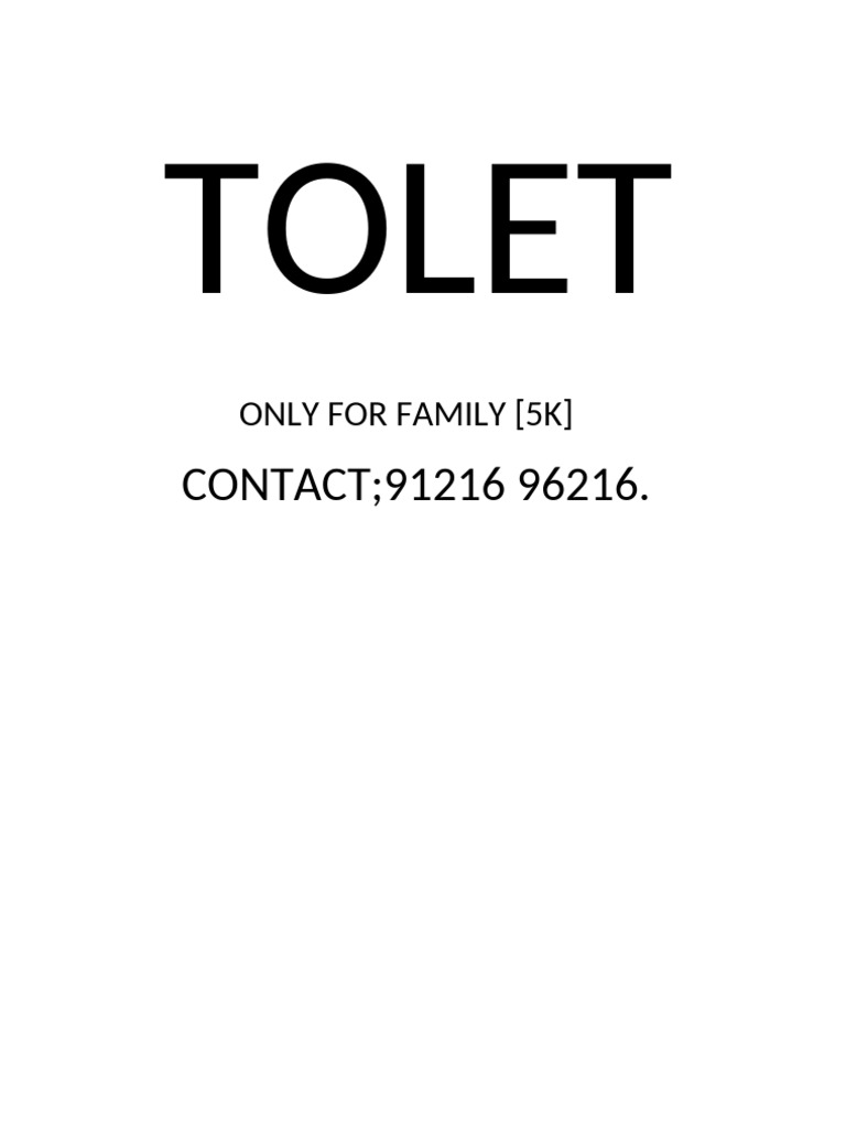 TOLET | PDF