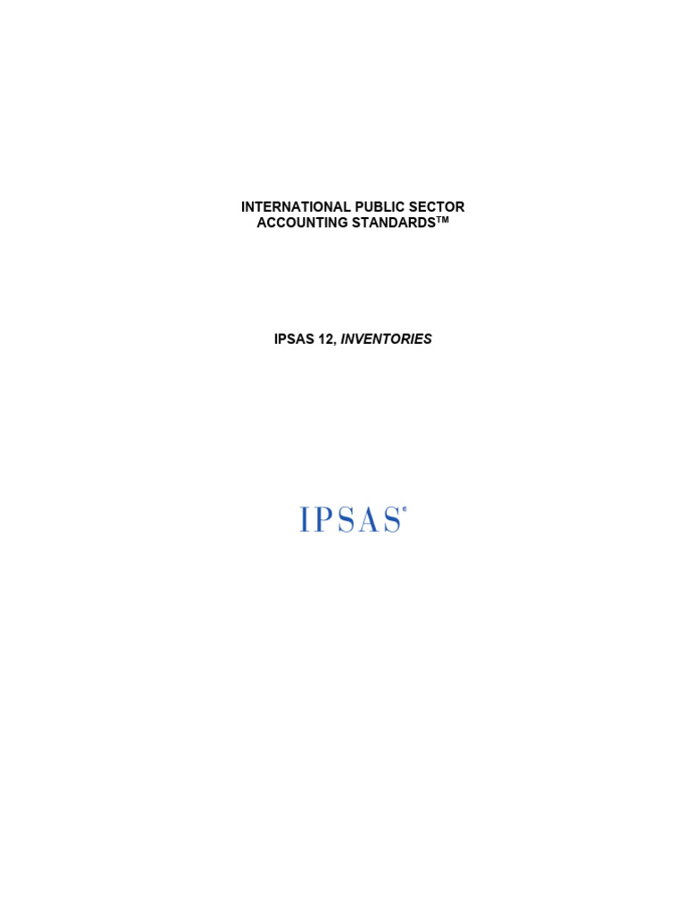 IPSAS 12: Public Sector Inventories Guide | PDF | Inventory | Fair Value