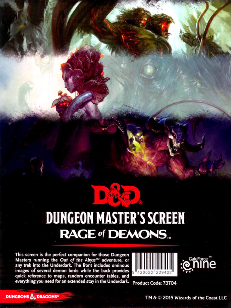 DM Screen - Rage of Demons | PDF
