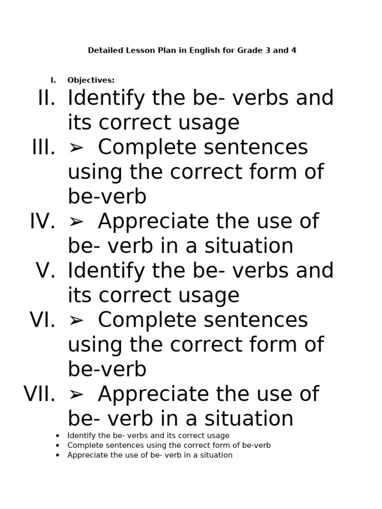 Detailed Lesson Plan in English Grade 3&4 (Multi Grade) | PDF | English ...