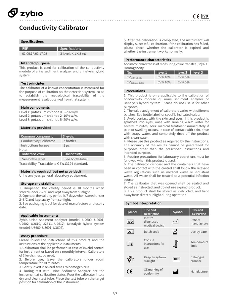 IFU Conductivity Calibrator | PDF | Calibration