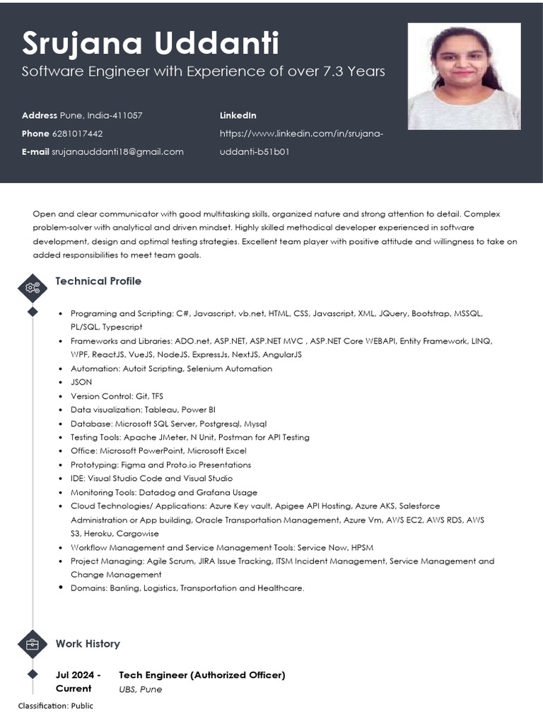 Experienced Software Engineer Profile | PDF | Microsoft Azure ...