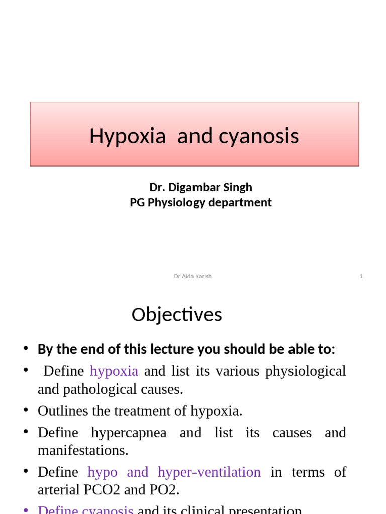 Understanding Hypoxia and Cyanosis | PDF | Medical Specialties | Physiology