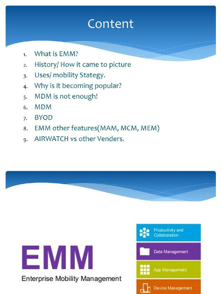 Enterprise Mobility Management Emm PPT Download | PDF