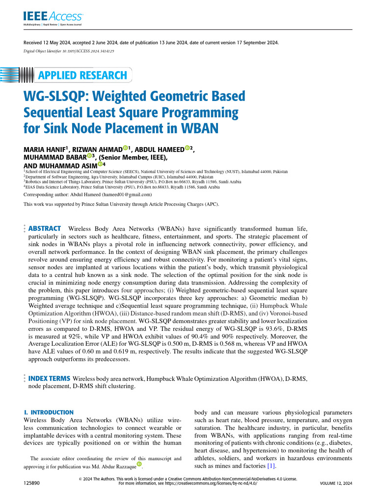 WG-SLSQP Weighted Geometric Based Sequential Least Square Programming ...