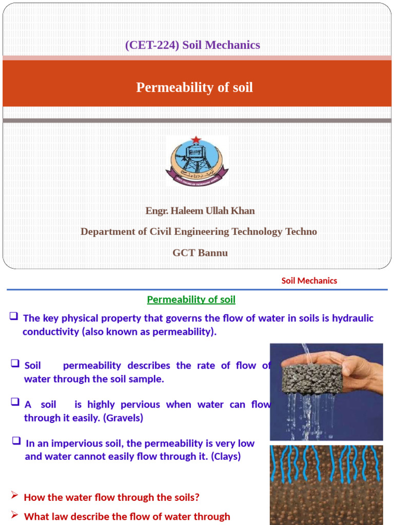 Soil Permeability and Darcy's Law Explained | PDF | Soil Mechanics ...