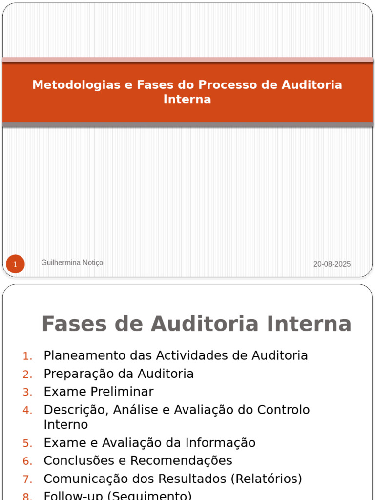 Fases e Metodologias da Auditoria Interna | PDF | Contabilidade ...