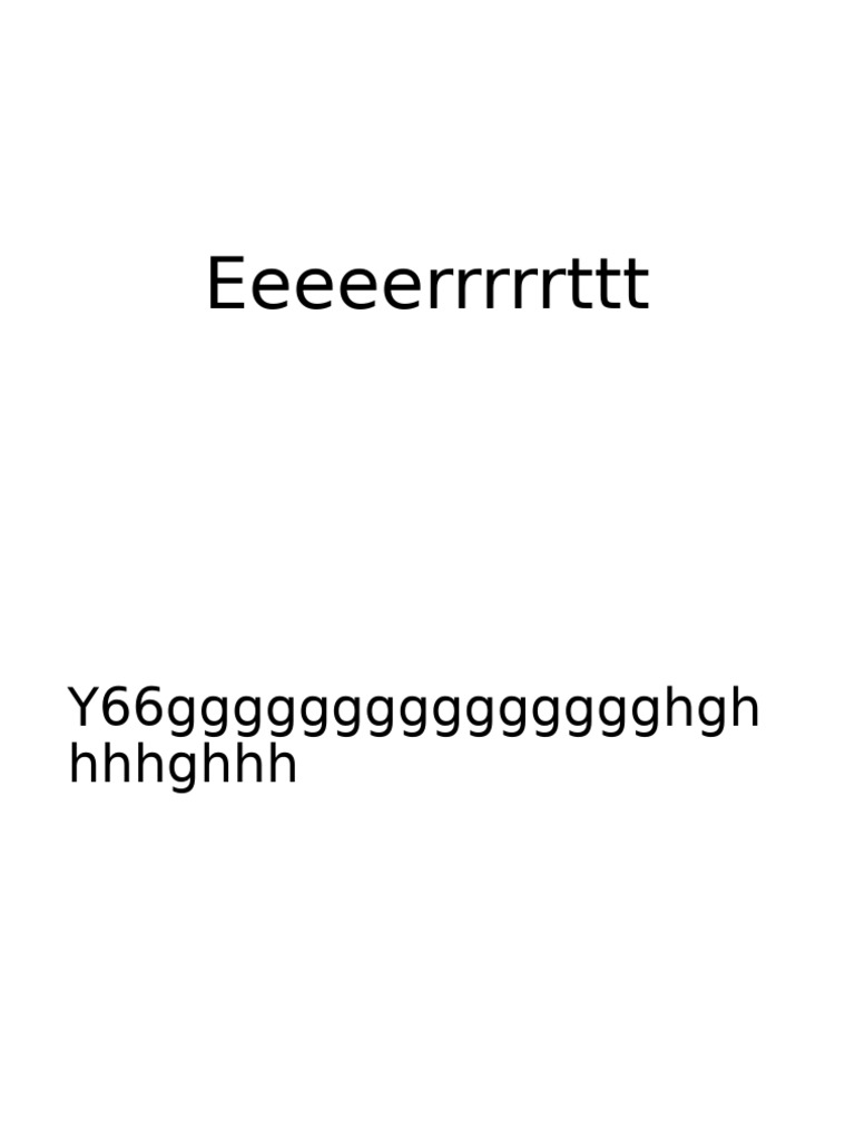 Eeeee Rrrrr Ttt | PDF