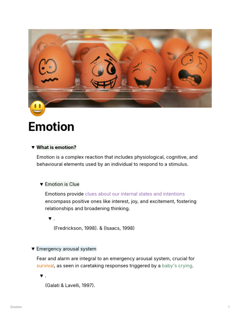 Understanding Emotions: Key Concepts | PDF | Emotions | Amygdala