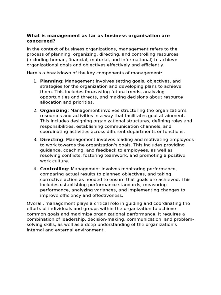 Understanding Management in Business | PDF | Strategic Management ...