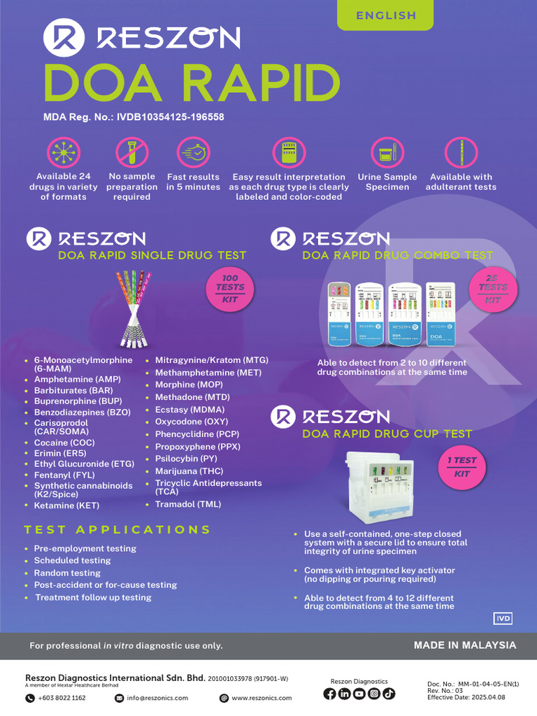 Reszon Rapid Drug Test Solutions | PDF | Drug Test | Pleasure