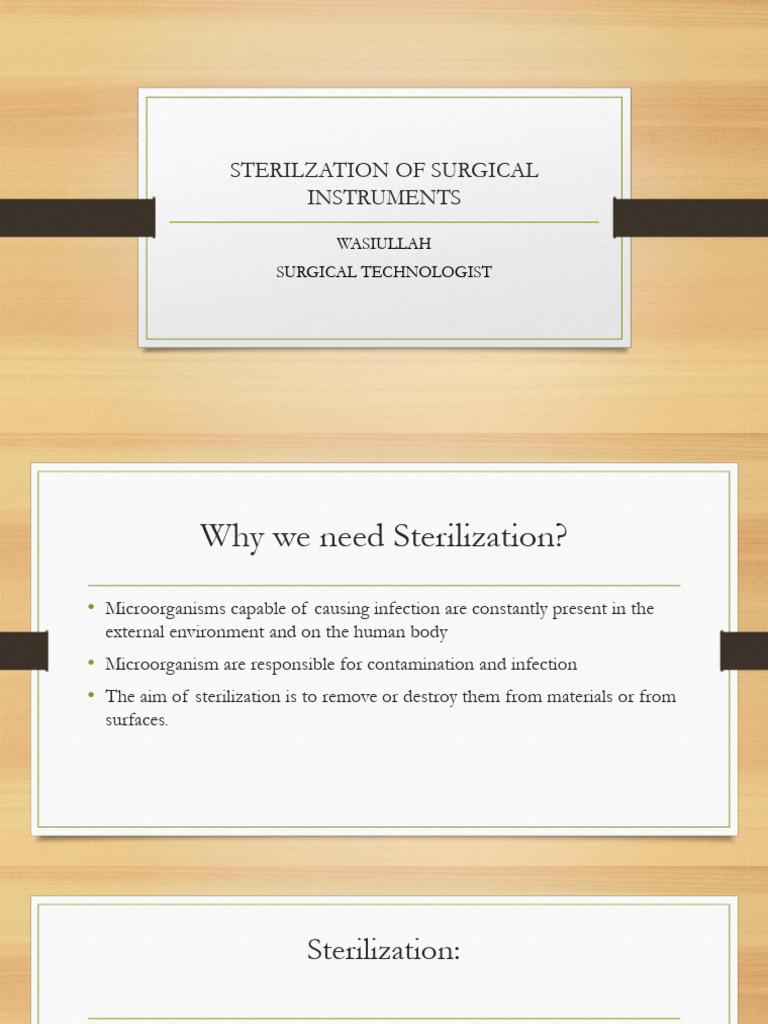 Surgical Instrument Sterilization Methods | PDF | Sterilization ...