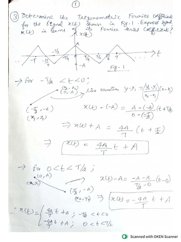 Fourier Series - Triangular Wave Problem | PDF