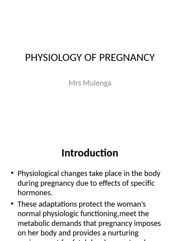 Physiological Changes During Pregnancy | PDF | Uterus | Pregnancy