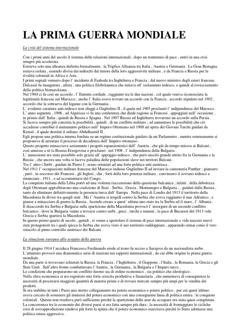 LAPRIMAGUERRAMONDIALE[Riassuntodistoria] (1)