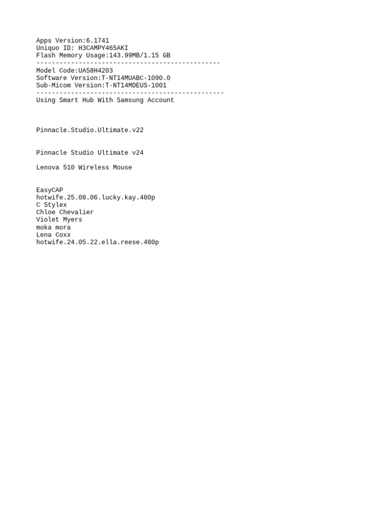 Samsung Smart Hub and Software Details | PDF