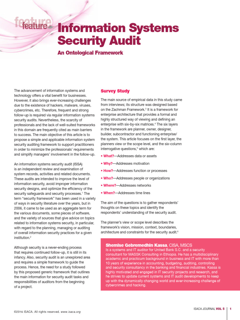 Ontological Framework for Security Audits | PDF | Computer Security ...