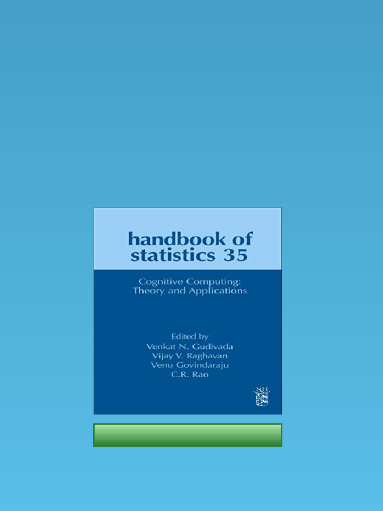 (Ebook) Cognitive Computing: Theory and Applications by Venkat N ...