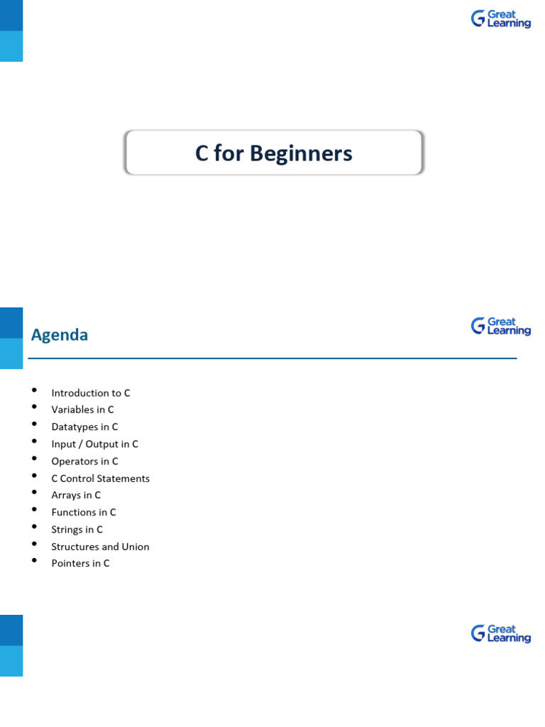 C for Beginners | PDF | Variable (Computer Science) | Control Flow