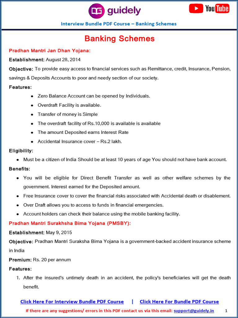 Govt Schemes 1 Interview | PDF | Insurance | Life Insurance