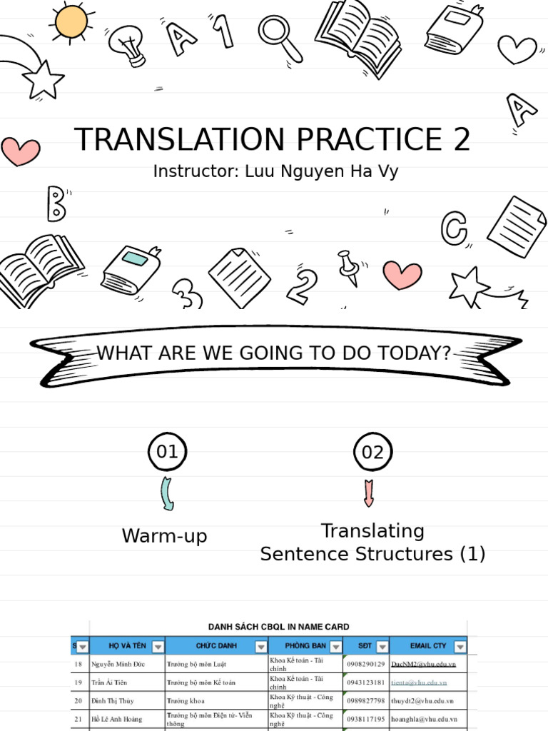 Translation Practice - W2 | PDF