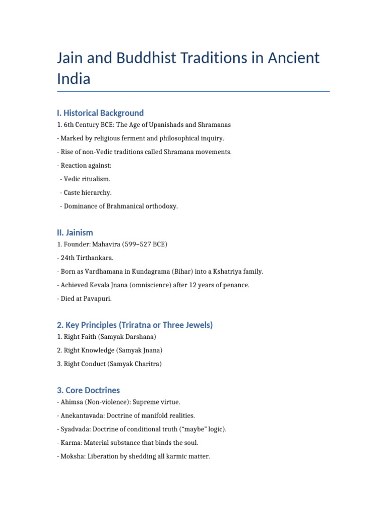 Jainism and Buddhism: Key Insights | PDF | Noble Eightfold Path | Four ...