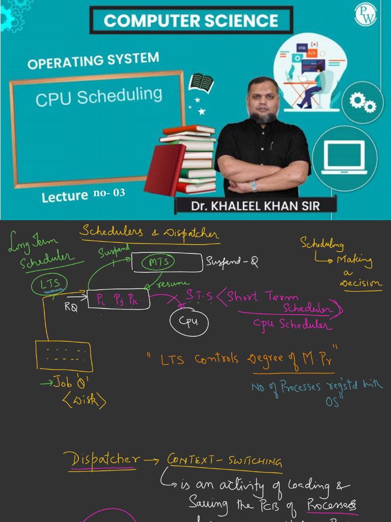 CPU Scheduling - FCFS, SJF, R.R - 03 - Class Notes - (GATE Crash Course ...