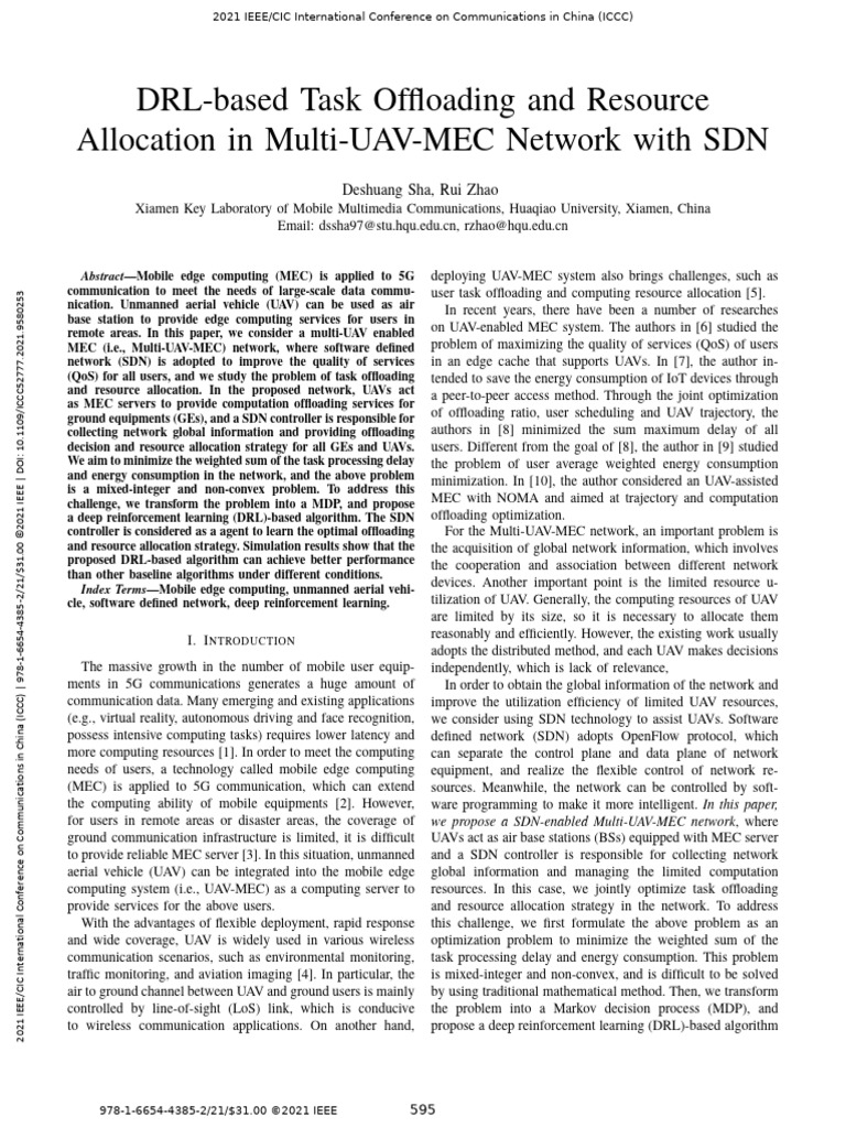 DRL-based Task Offloading and Resource Allocation in Multi-UAV-MEC ...