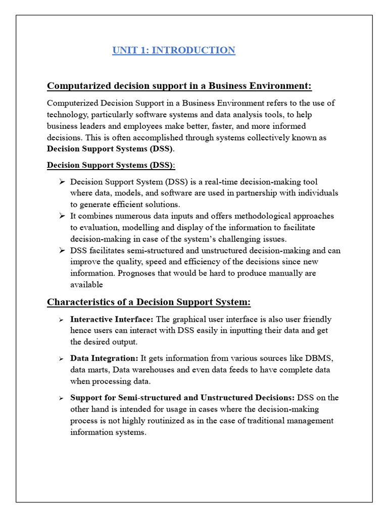 Computerized Decision Support Systems | PDF | Decision Support System ...