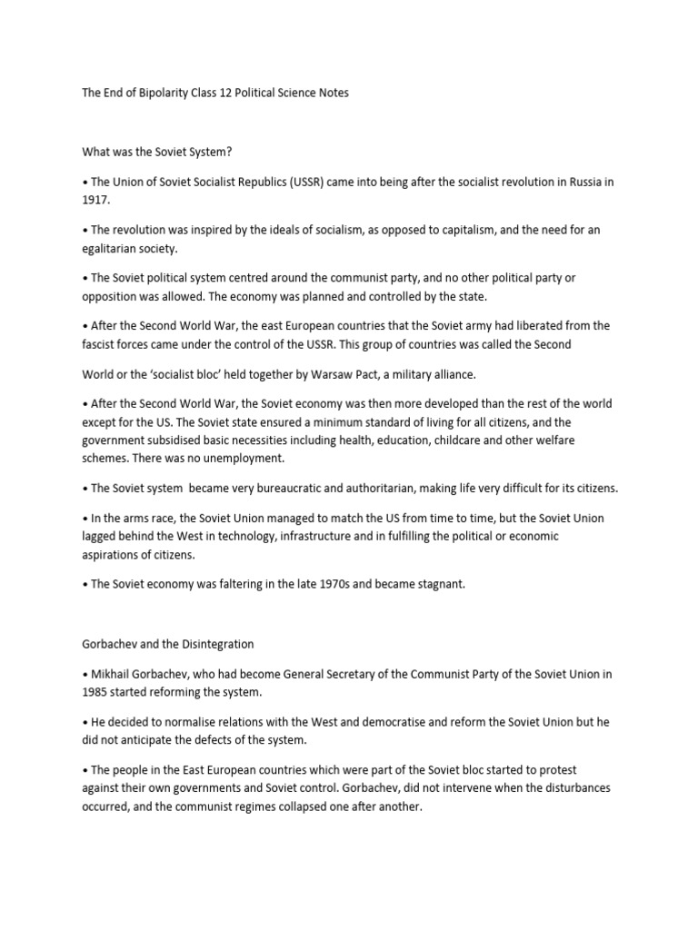 The End of Bipo2 | PDF | Soviet Union | World Politics