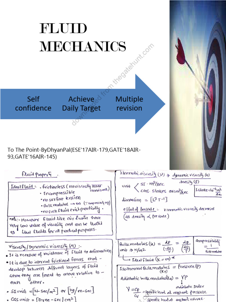 Fluid Mechanics Study Guide | PDF