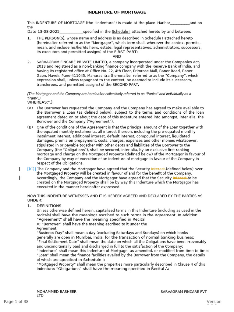 Understanding the Mortgage Indenture | PDF | Mortgage Law | Security ...