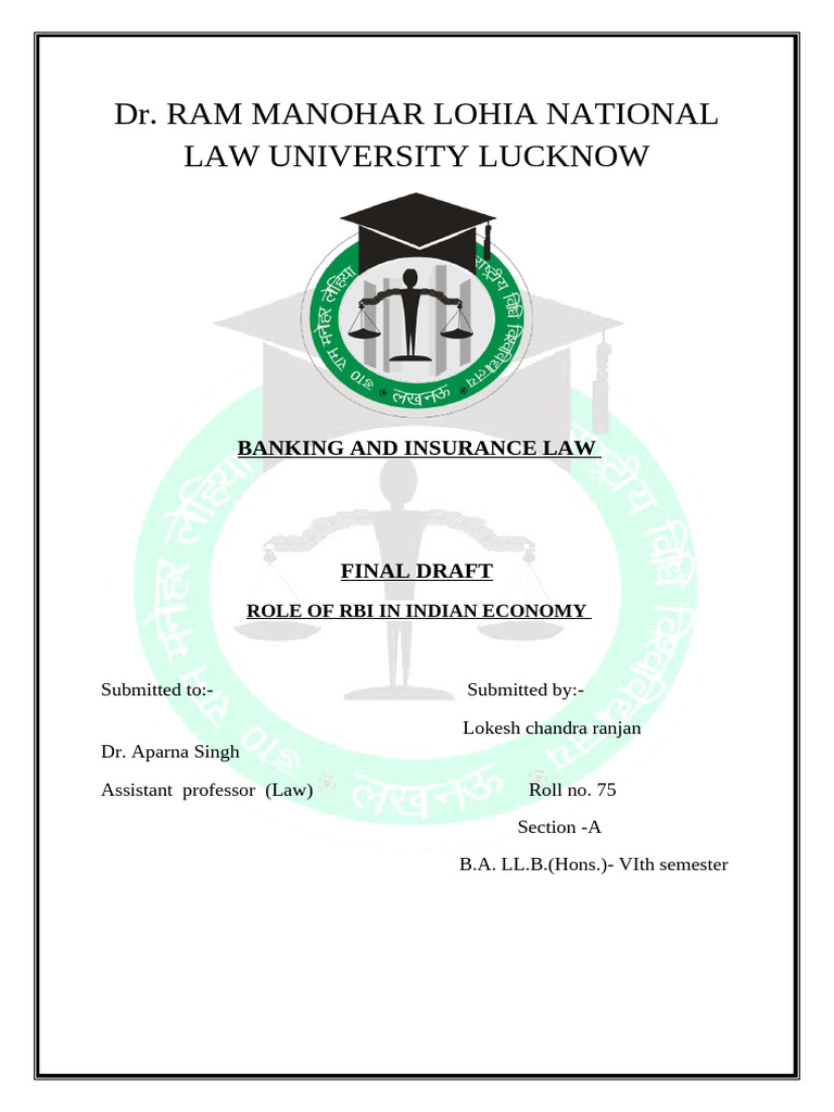 RBI's Role in Indian Banking Law | PDF | Reserve Bank Of India | Banks