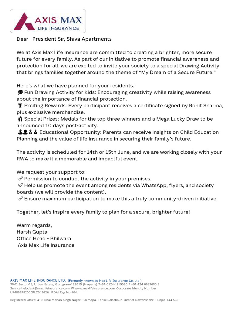 RWA Letter Editable | PDF