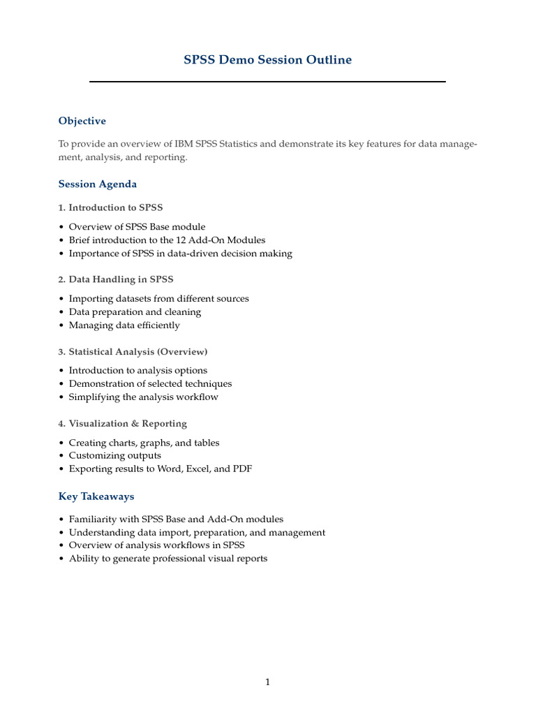 Demo Session Outline | PDF