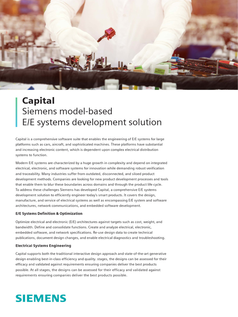 Siemens Capital for E/E Systems Development | PDF | Embedded System ...