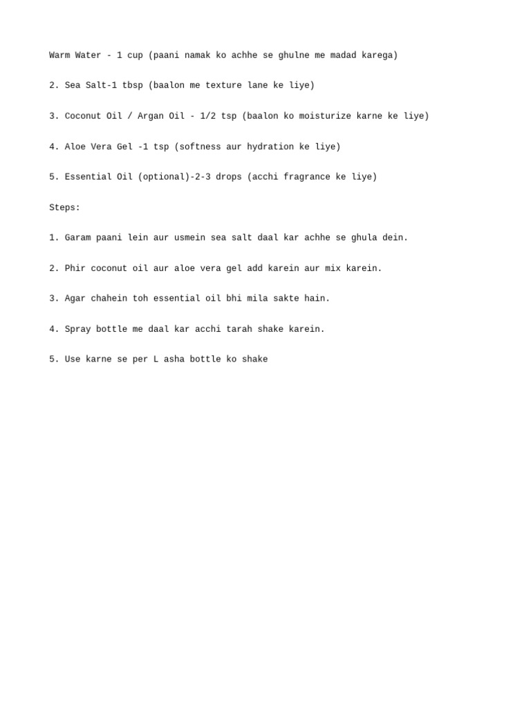 Sea Salt Spray PDF