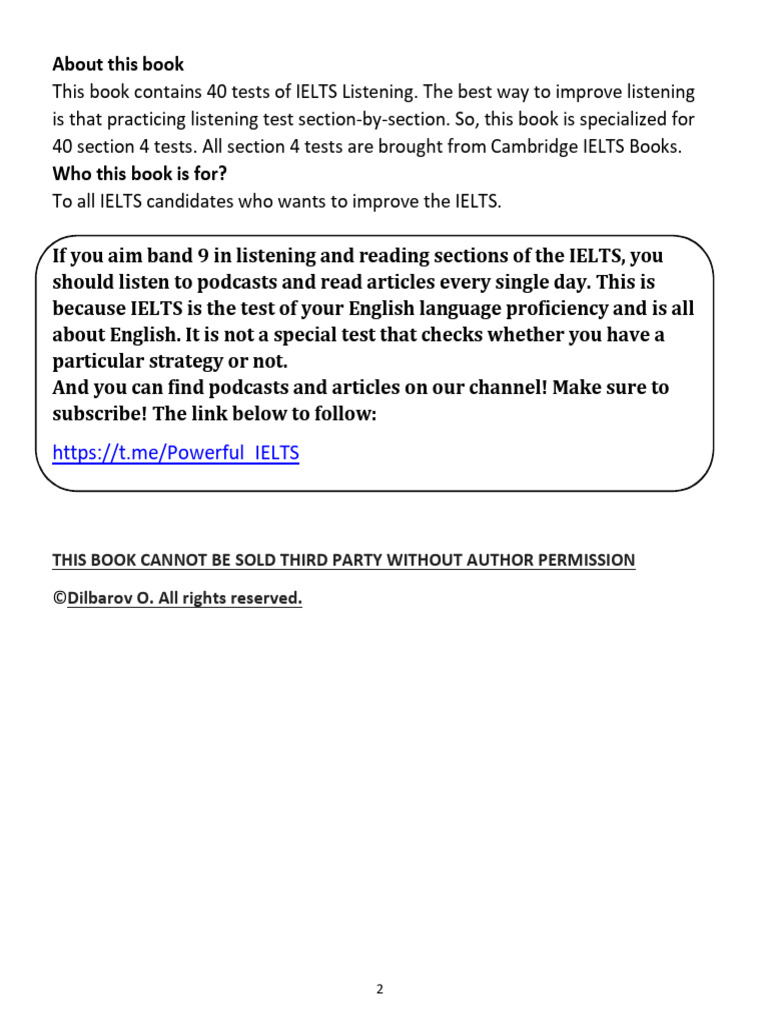 40 IELTS Listening Section 4 Tests | PDF