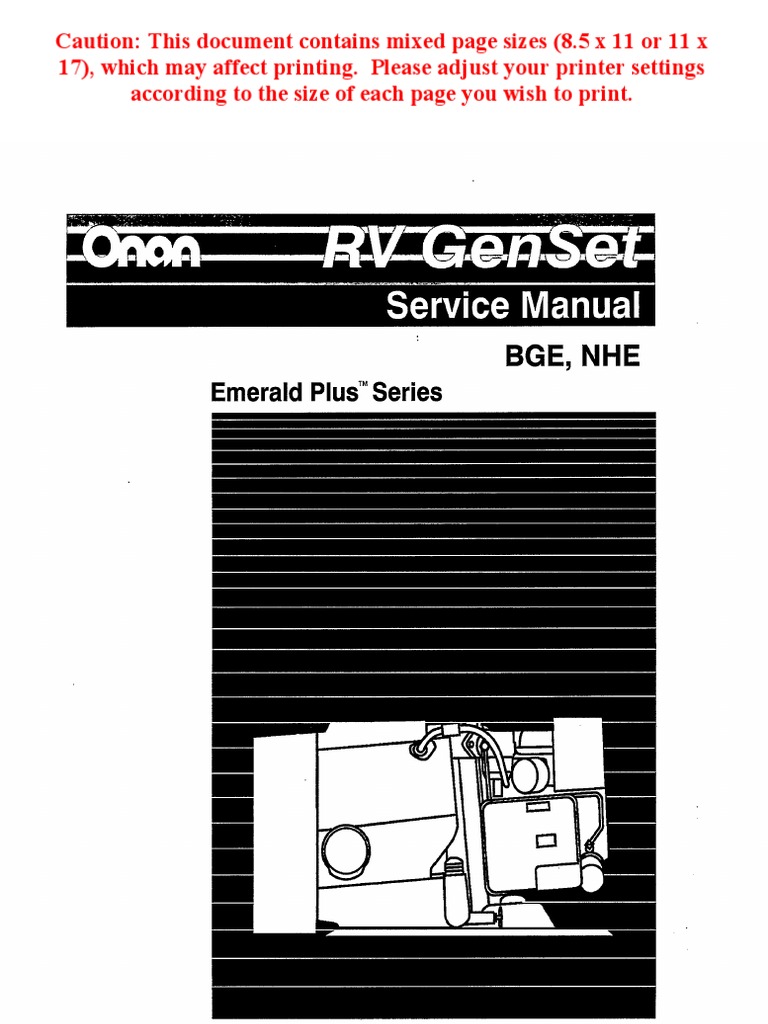 Onan BGE Service Manual | Carburetor | Ignition System